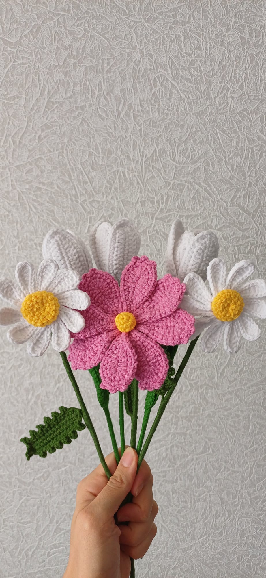 Amigurumi Papatya ve Lale Buketi - Sonsuz Zarafet Serisi